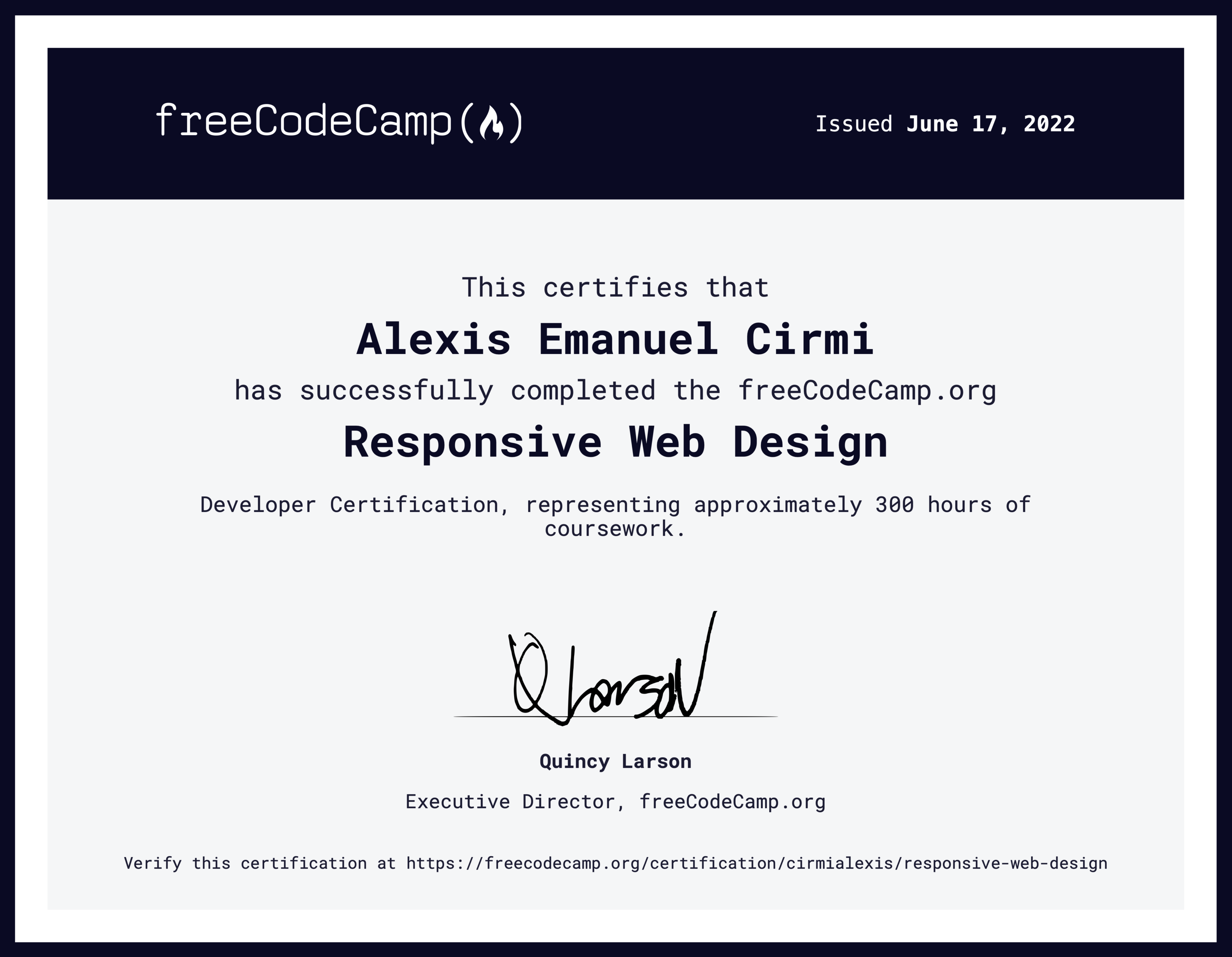 Responsive Web Design (certificate)